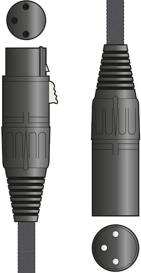 Citronic Cable XLR male - XLR female Μαύρο 0.5m 190.265UK
