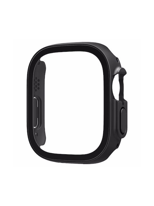 Spigen Thin Fit 360 Пластмасов Калъф със Стъкло в Черен цвят за Apple Watch Ultra 49мм