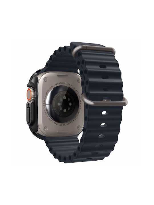 Spigen Thin Fit 360 Пластмасов Калъф със Стъкло в Черен цвят за Apple Watch Ultra 49мм