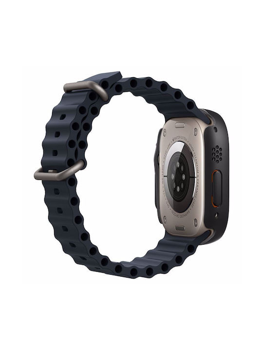 Spigen Thin Fit 360 Пластмасов Калъф със Стъкло в Черен цвят за Apple Watch Ultra 49мм