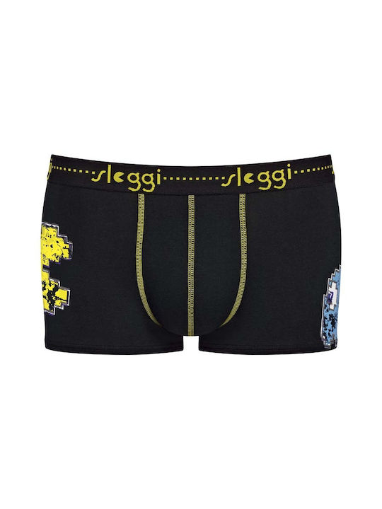 Sloggi Start Pacman Hipster Herren Boxershorts Sky Blue/Black mit Mustern 2Packung