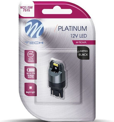 M-Tech Λάμπα Αυτοκινήτου W21/5W Canbus LED Λευκό 12-24V 1τμχ