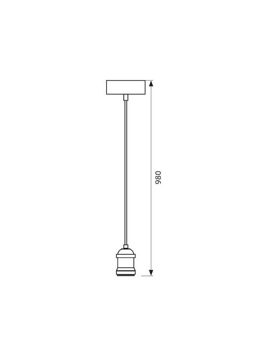 Vivalux Retro Pendant Light Rose Gold
