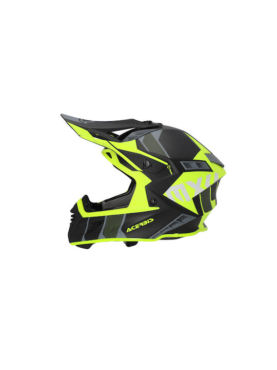 Acerbis X-Track Black Fluo Yellow Motorcycle Helmet Motocross ECE 22.06