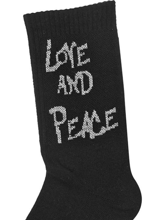 ME-WE Love And Peace 2-3505-5 Athletic Socks Black