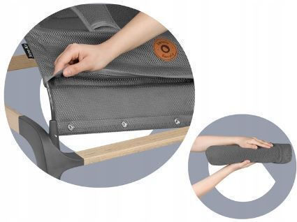 Lionelo Manual Baby Relax June Air Gray Graphite for Child up to 9kg