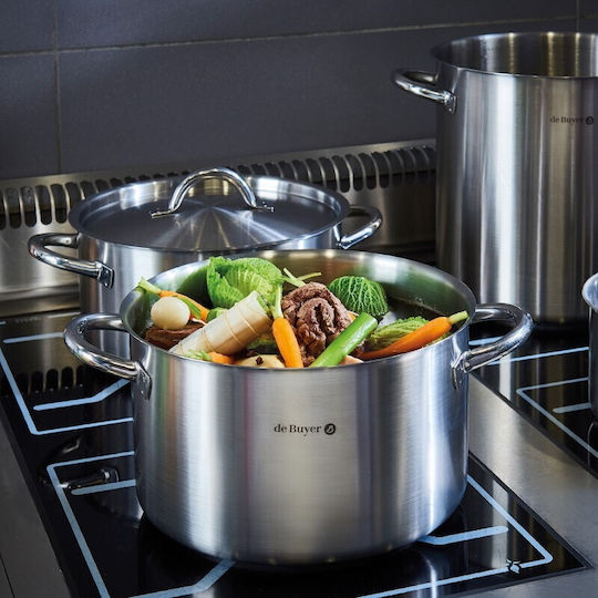 De Buyer Prim Appety Deep Stainless Steel Pot 11.1lt / 28cm