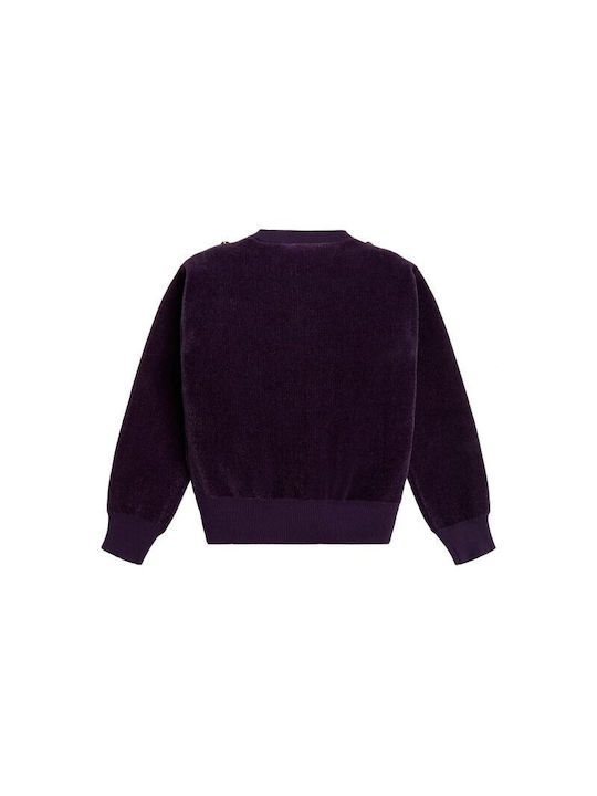 Guess Kids Sweater Long Sleeve Purple