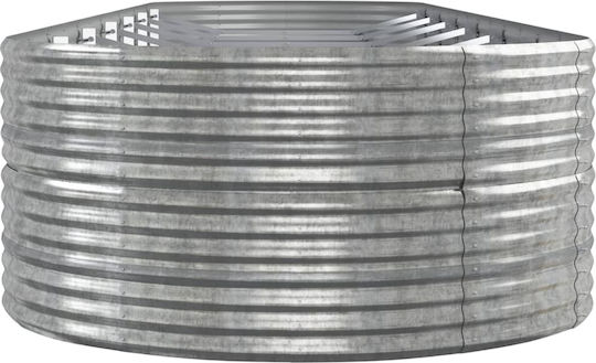vidaXL Planter Box Metal Silver 586x140x68cm.