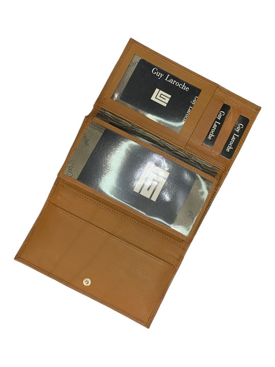 Large Leather Women's Wallet Classic Tabac Brown