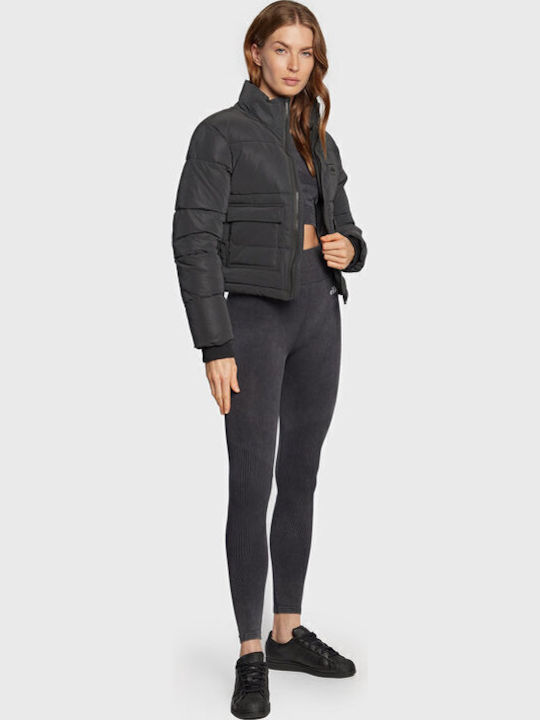 Seline Kurz Damen Puffer Jacke für Winter Schwarz