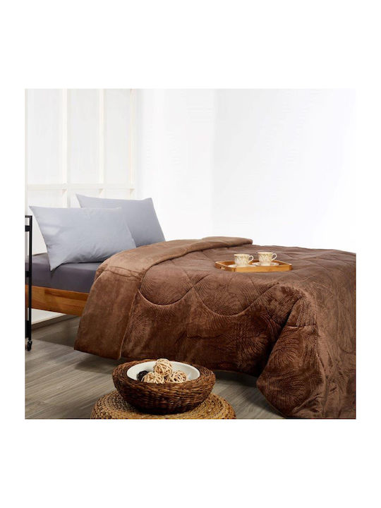 Whitegg Κουβερτοπάπλωμα Υπέρδιπλο 220x240εκ. KB92 Brown 220 GSM