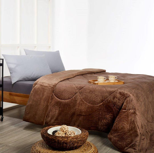 Whitegg Κουβερτοπάπλωμα Υπέρδιπλο 220x240εκ. KB92 Brown