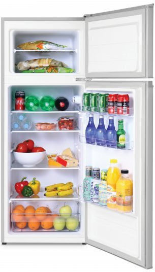 Inventor Ψυγείο Δίπορτο 204lt Υ143xΠ55xΒ55εκ. Inox DP1446S