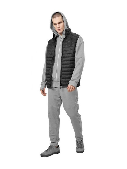 4F Ärmellos Herren Jacke Puffer Schwarz