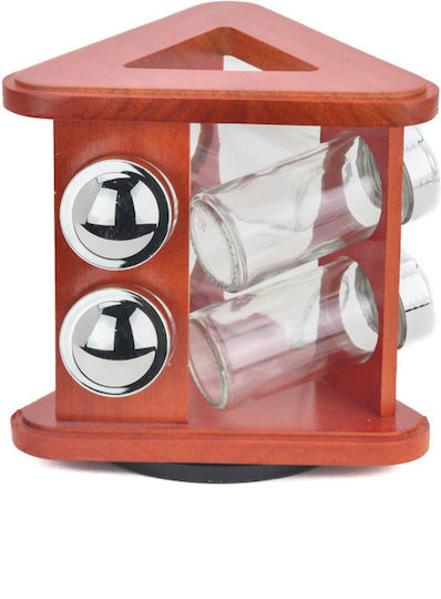 Karvounis SC9025-6 Gewürzbehälter Glas auf drehbarem Ständer 6Stück 6Stück Karvounis SC9025-6 Gewürzbehälter Glas auf drehbarem Ständer 6Stück 6Stück