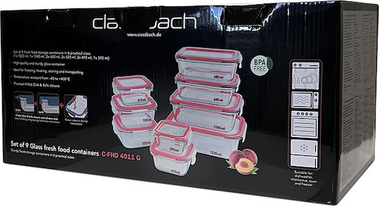 CLASSBACH C-FHD 4011 G Lunchbox Glas Transparent 9Stück