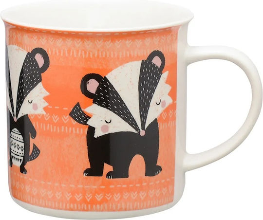 Price & Kensington Woodland Animals Mug from Porcelain Multicolored 380ml 2pcs