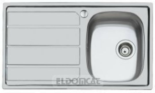 Foster 1000 Ένθετος Inox Σατινέ Μ79xΠ50cm Ασημί