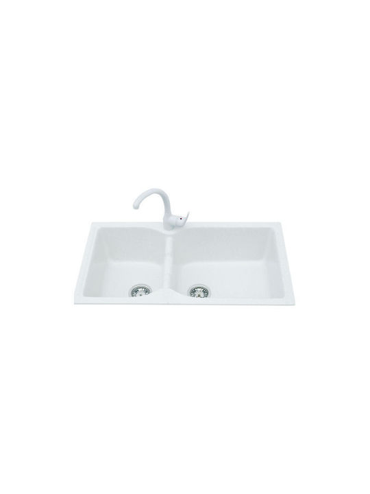 Crown R-92 Economic 6892 6892-71 Drop-In Sink Right Synthetic Granite W91xD51cm Granite Black