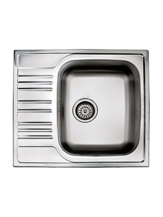 Fortinox Valley 25150 Ένθετος Νεροχύτης Inox Σατινέ Μ58xΠ51cm Ασημί
