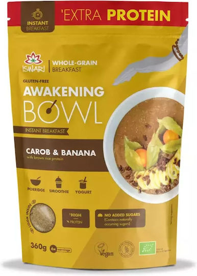 Iswari Bio Flocken Awakening Bowl Χαρούπι & Μπανάνα 360gr 1Stück
