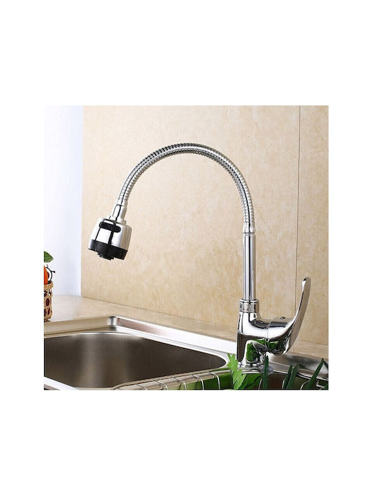 Idomix Kitchen Faucet Counter with Spiral Silver