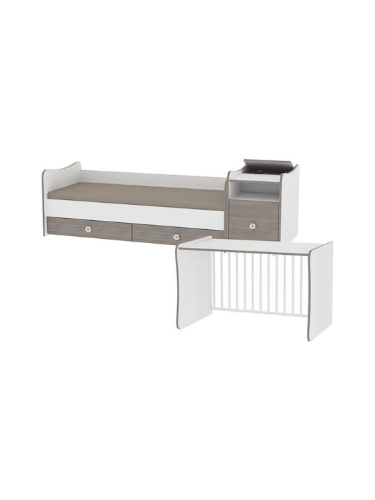 Lorelli Pătuț Bebeluși Multifuncțional Trend Plus White & String pentru Saltea 62x110cm