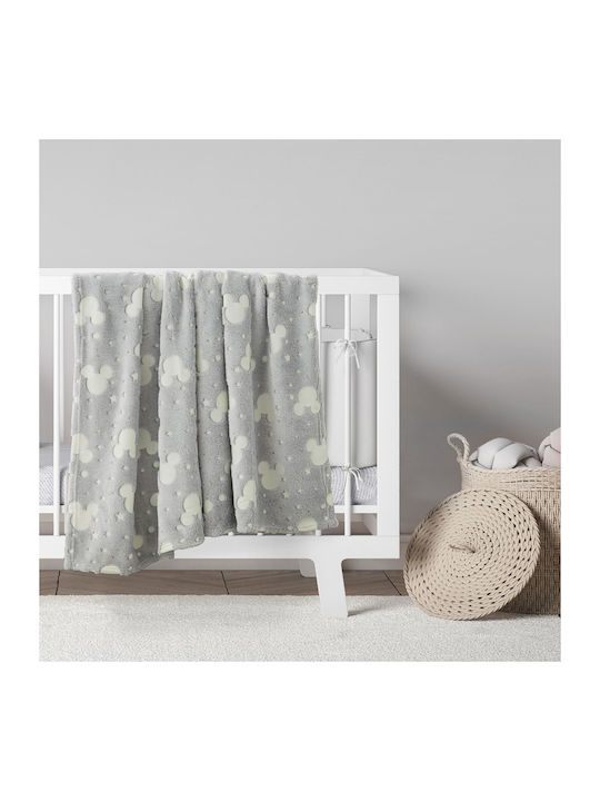 Kocoon Blanket Cot Chip Fleece Gray 110x140cm