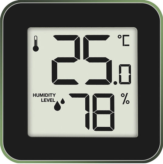 Life Alu Mini Indoor Thermometer & Hygrometer Tabletop / Wall Mounted Terra