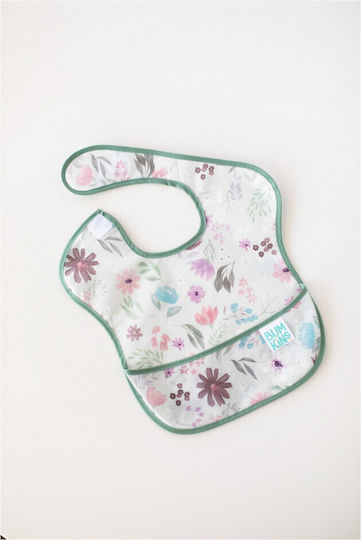 Bumkins Florar Waterproof Bib Plastic with Hoop & Loop Fastener & Pocket Multicolored for 6 m+