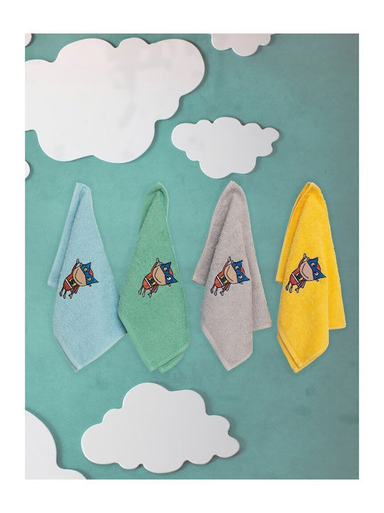 Palamaiki Set of baby towels 4pcs Superhero Multicolour Weight 380gr/m² 9-030084-012