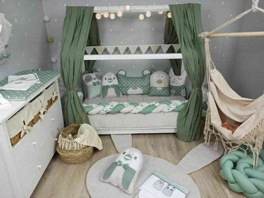 Baby Star Tiny Friends Grüne Kinderbettdecken 105x145cm 7022Χ