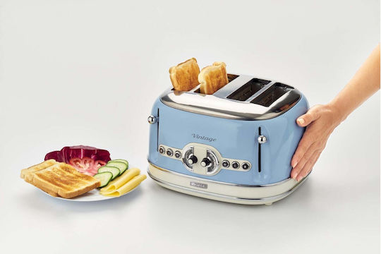 Ariete Vintage Φρυγανιέρα 4 Θέσεων 1600W Μπλε