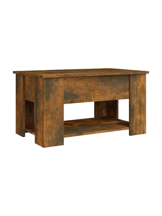 Rectangular Wooden Coffee Table with Lift Top Oak L79xW49xH41cm