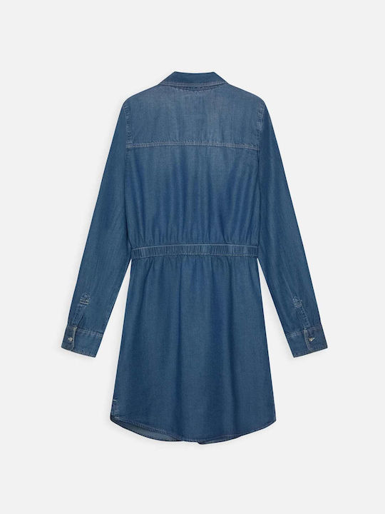 Levi's Mädchen Kleid Denim Langärmelig Blau