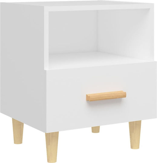 Комоди Дървени Бели 2бр 40x35x47см