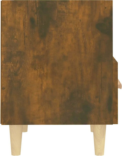 Κομοδίνα Ξύλινα Καπνιστή Δρυς 2τμχ 40x35x47cm