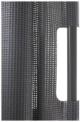 Foldable Security Door with Screws Made of Plastic in Gray Color 160x13x85cm