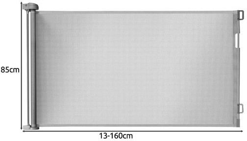 Foldable Security Door with Screws Made of Plastic in Gray Color 160x13x85cm