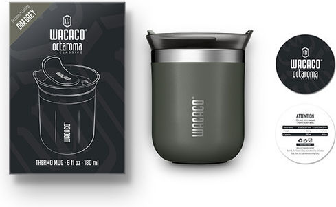Wacaco Octaroma Classico Ποτήρι Θερμός Ανοξείδωτο BPA Free 180ml Dim Grey με Επιστόμιο