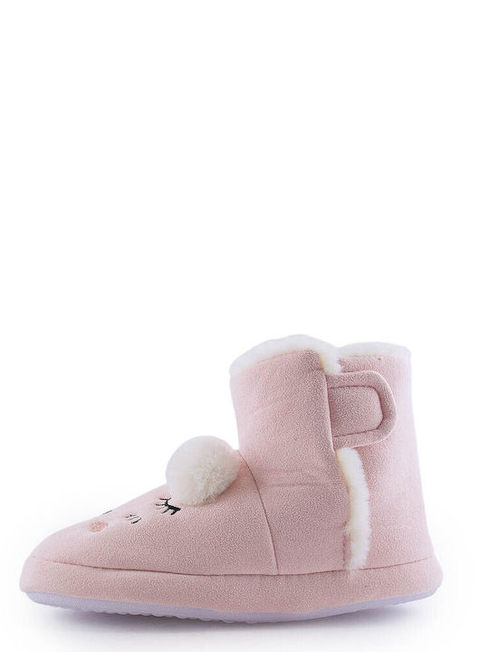 Love4shoes Kids Slipper Ankle Boot Pink