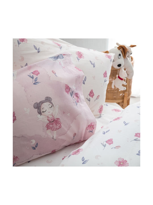 Vesta Home Sheet Set Single Cotton Sissy Pink 170x260cm 3pcs