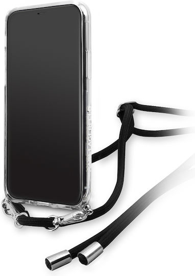 Karl Lagerfeld St.Guillaume Logo Collection Back Cover Silicone with Strap Transparent (iPhone 11 Pro)