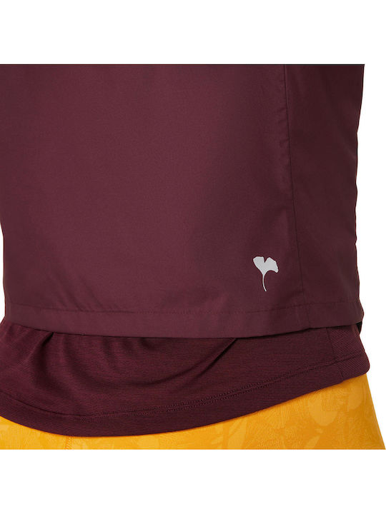 Kurz Damen Ärmellos Puffer Jacke für Winter Burgundisch