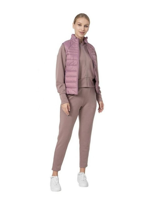 4F Kurz Damen Ärmellos Puffer Jacke für Winter Rosa