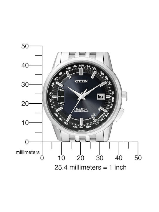 Ceas Eco - Drive cu Argint Brățară metalică