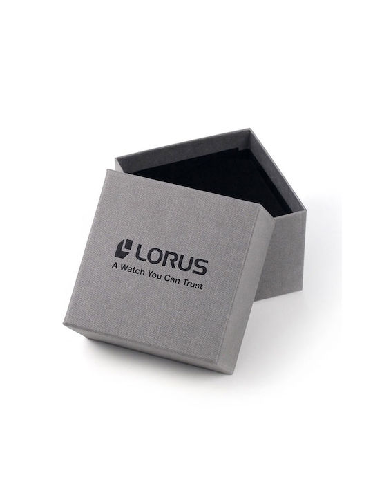 Lorus Watch Chronograph Battery with Black Leather Strap RM319GX9