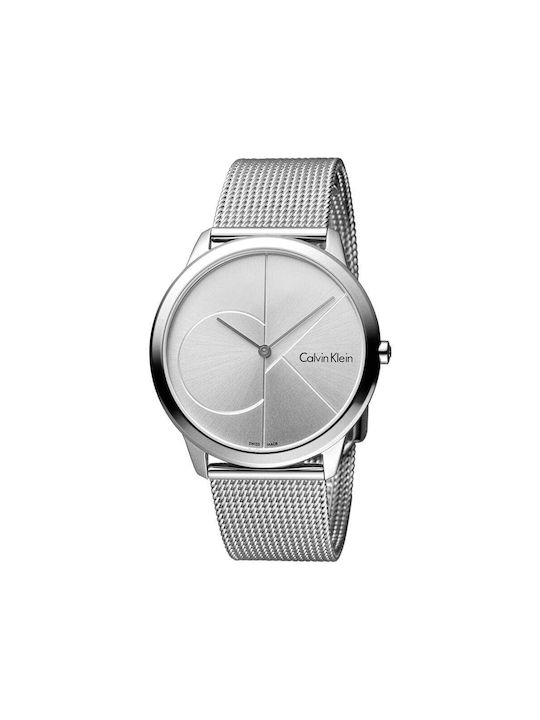 Calvin Klein Minimal Watch Battery with Silver Metal Bracelet