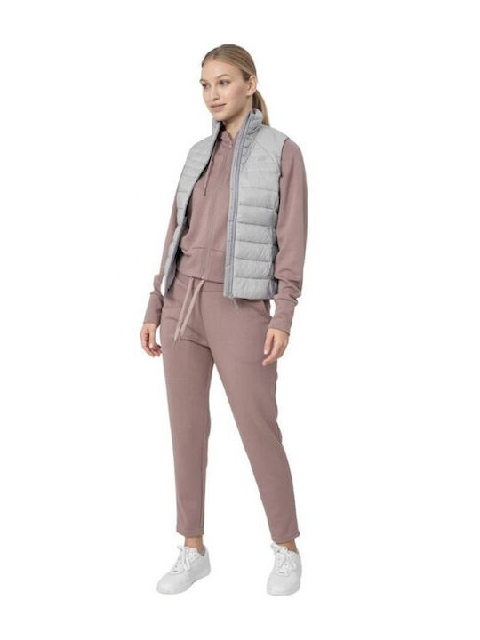 4F Kurz Damen Ärmellos Puffer Jacke für Winter Gray